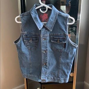DKNY Jeans Denim Vest Large